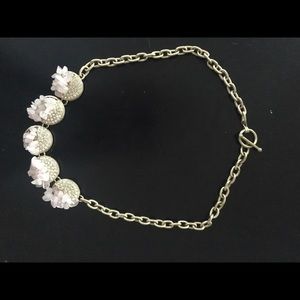 Blush embellished necklace