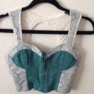 Pins and Needles Bustier Crop Top