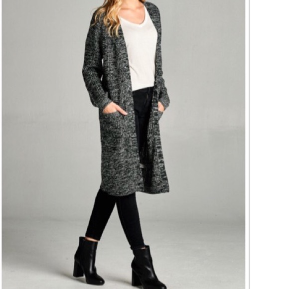 Knit peppered sweater coat LAST ONE SALE - Picture 2 of 3