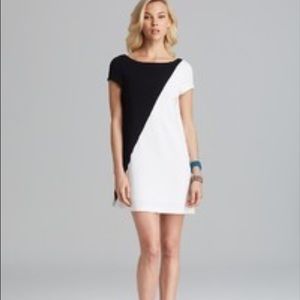 Alice + Olivia black & white shift dress
