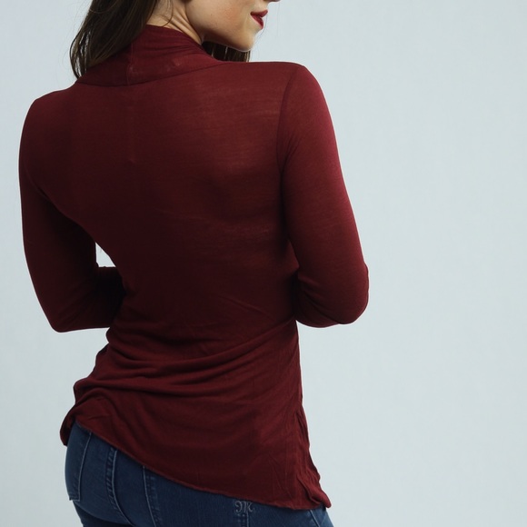 Long Sleeve Waterfall Drape Cardigan - Picture 2 of 2