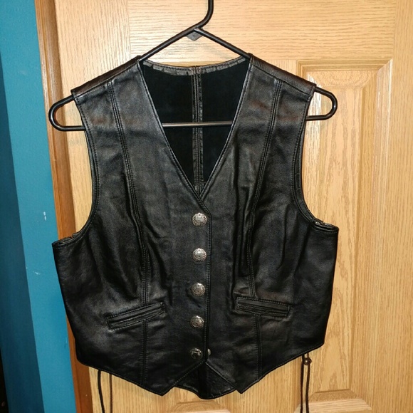 Genuine leather Harley Davidson Vest