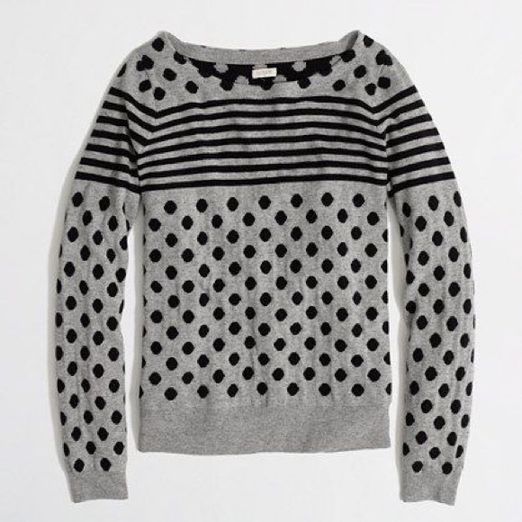 J. Crew Sweaters - Listing J. Crew Factory Stripes & Dots Sweater