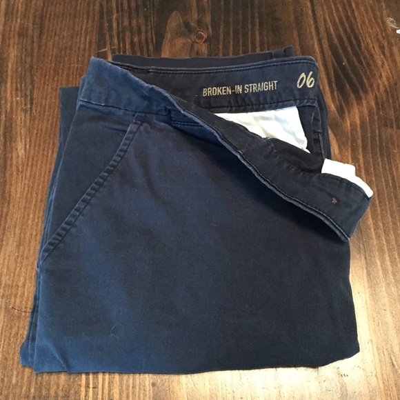 Navy broken in straight gap pants - Picture 1 of 1