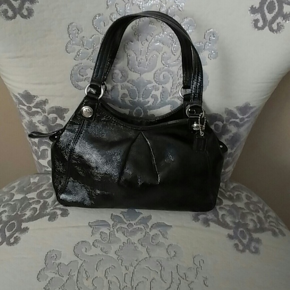 Coach Mini patten leather bag