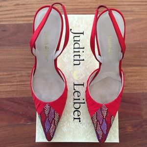 JUDITH LEIBER heels.