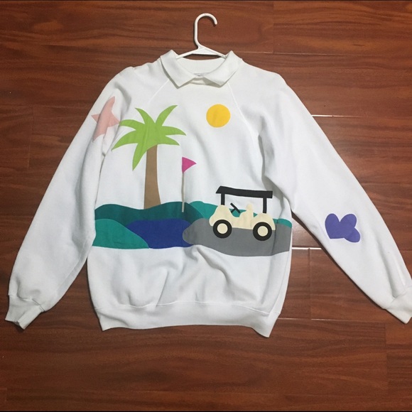 Golf patch sweater