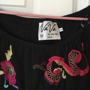 Embroidered cotton tunic dress