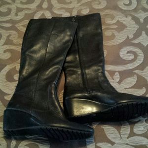 Rockport Leather Wedge Tall Boots