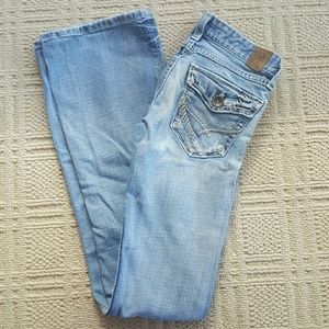 BKE light wash boot cut jeans stretch size 23