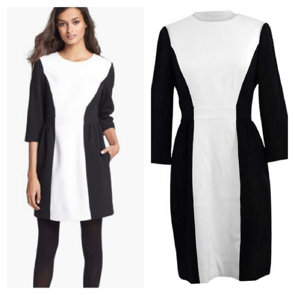KATE SPADE Black & White Above Knee Dress size 6