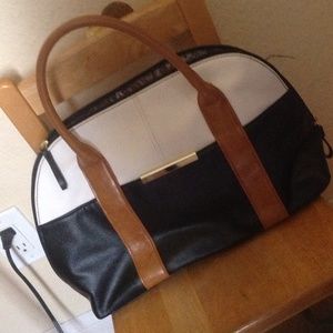 Black brown white n gold Cross body bag