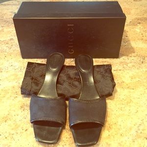 Gucci Mule Sandals Women's Size  9 Black