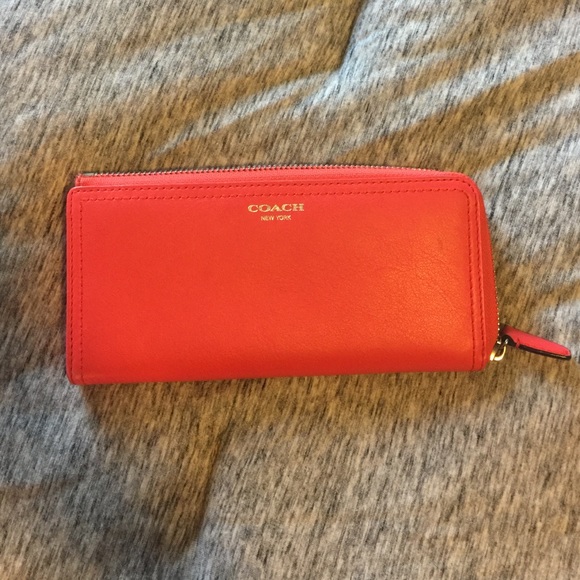 Coral Coach wallet
