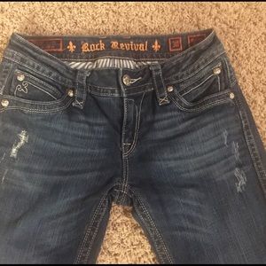 Distressed Rock Revival Jeans Size 30