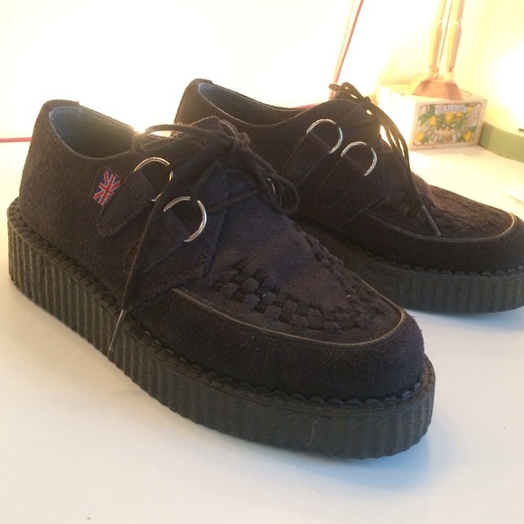 TUK black suede creepers (would fit a size 6)