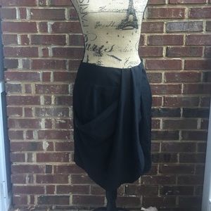 The Limited Black Drape Skirt