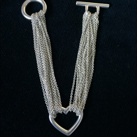 Tiffany & Co. Ten Row Chain Heart Bracelet