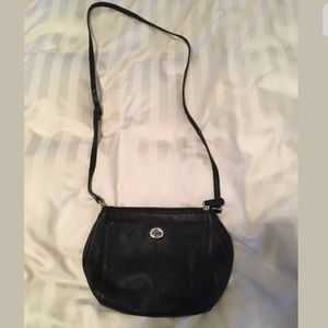 Coach black leather Crossbody