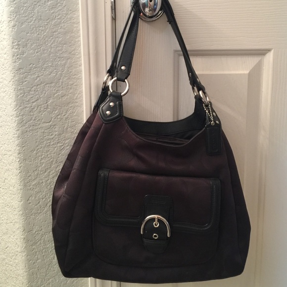 Black Signature Coach Handbag