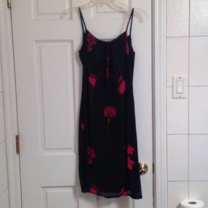 Black and red petite dress