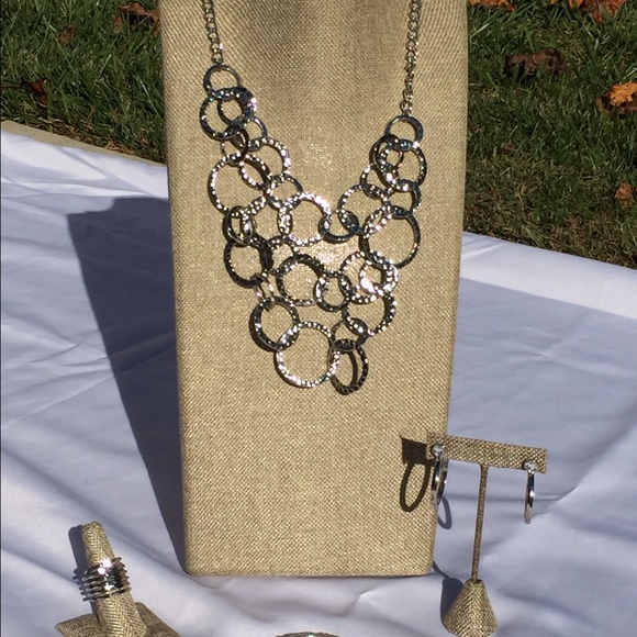 Silver ring necklace
