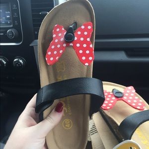 Minnie Mouse disney Birkenstock type sandals