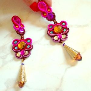 Embroidery earrings