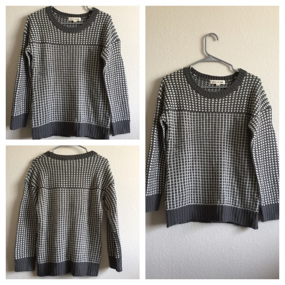 Grey/White Cross Stitch Sweater
