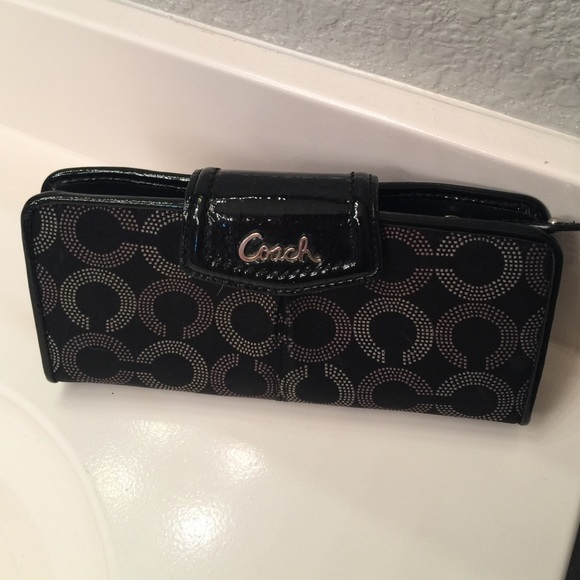 Black Coach Signature Wallet