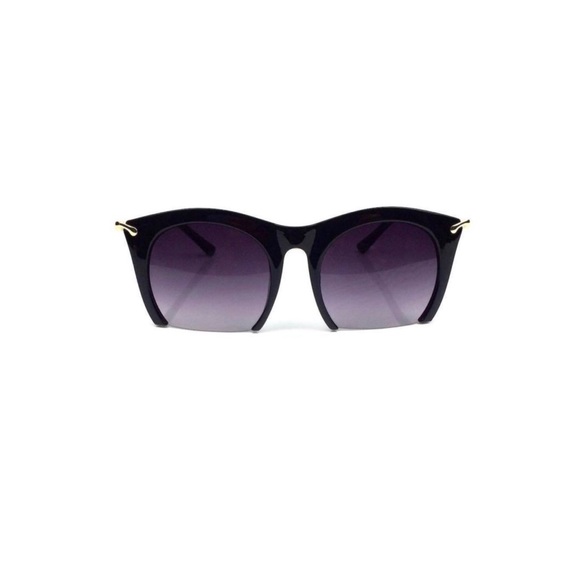 Semi Rimless Oversized Sunglasses