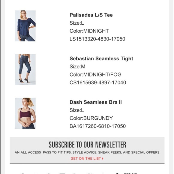 Selling this fabletics workout set