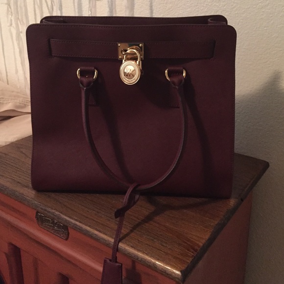 Wine color large Michael kors bag