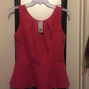 Hot pink peplum top