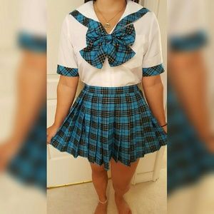 Aqua Japanese Schoolgirl Uniform
