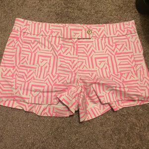 J. Crew Pink and White Shorts