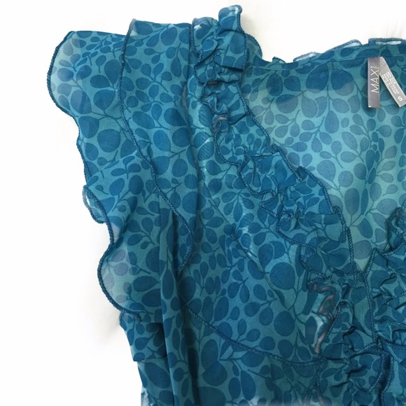 Max Rave Blue Ruffle Dress - Picture 2 of 2