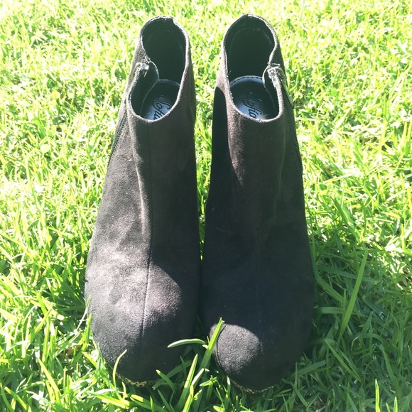 Shoes - Black ＋Python short boots