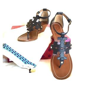 Tory Burch Navy Sandals