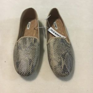 Old Navy Snakeskin Pattern Smoking Flats NWT