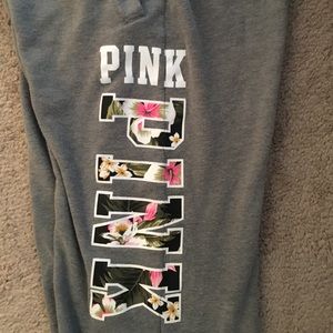 PINK tropical sweatpants