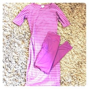 LuLaRoe Julia dress & leggings bundle