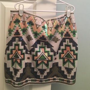 Tribal print mini skirt!