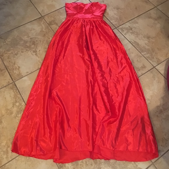Satin Strapless Dress (M)