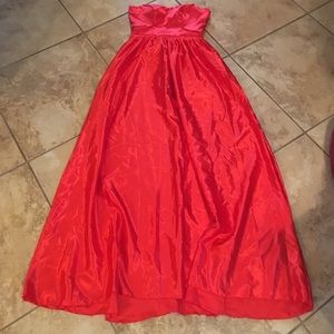 Satin Strapless Dress (M)