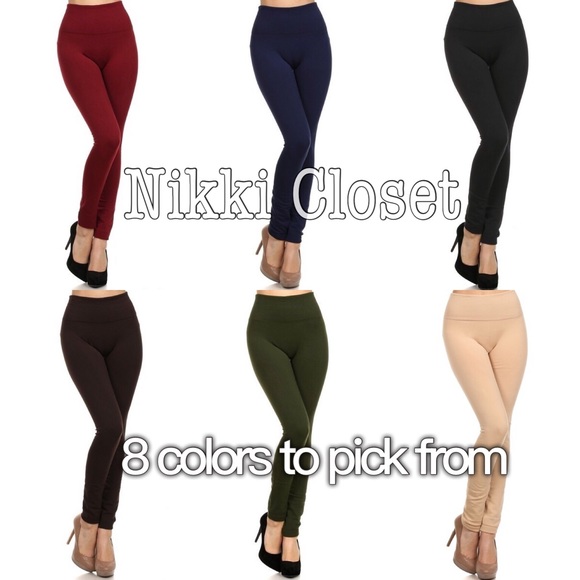 New OS fleece lined leggings 8 colors super soft - Picture 3 of 4