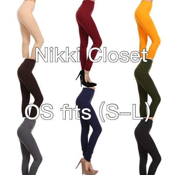 New OS fleece lined leggings 8 colors super soft - Picture 4 of 4