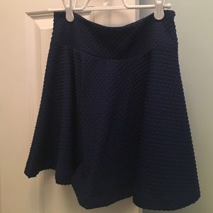 Blue printed skater skirt!