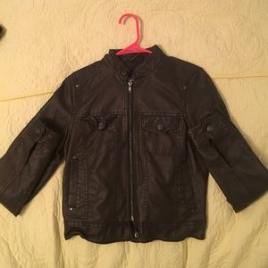 Brown Faux Leather Jacket