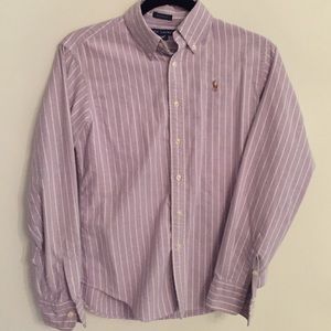 Ralph Lauren purple pinstriped oxford